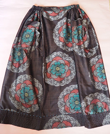大島紬のスカート